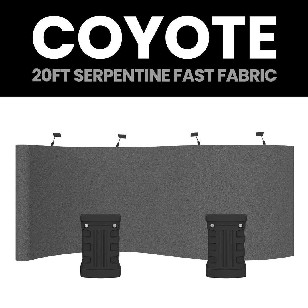 Coyote 20ft Serpentine Fabric Fast Kit - TradeShowPlus