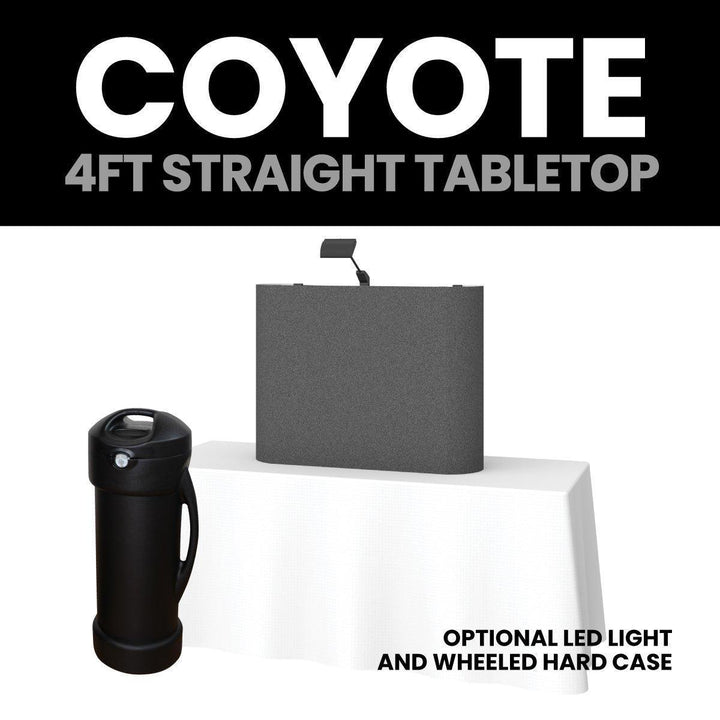 Coyote 4ft Straight Fabric Tabletop Display - TradeShowPlus