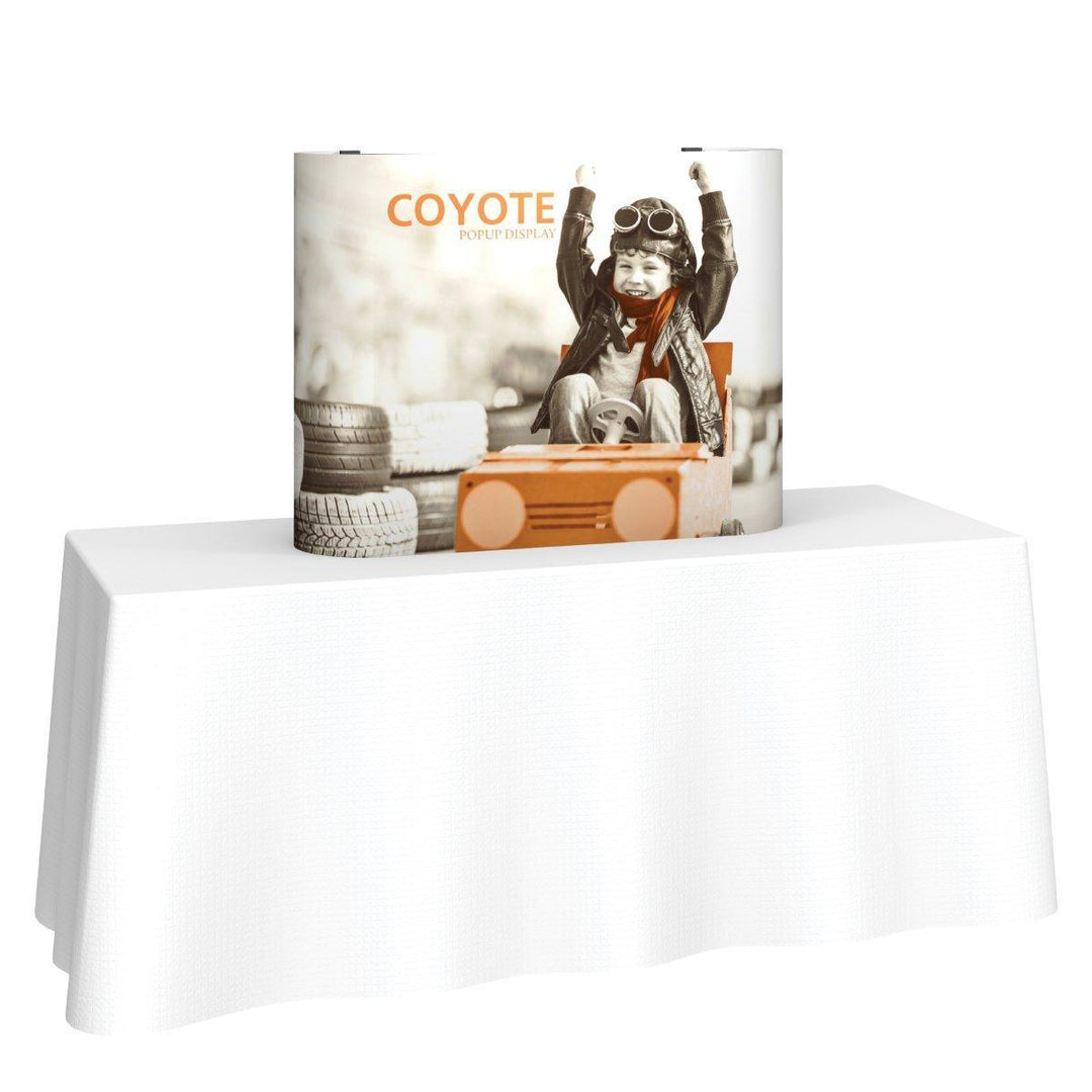Coyote 4ft Straight Mural Tabletop Display - TradeShowPlus