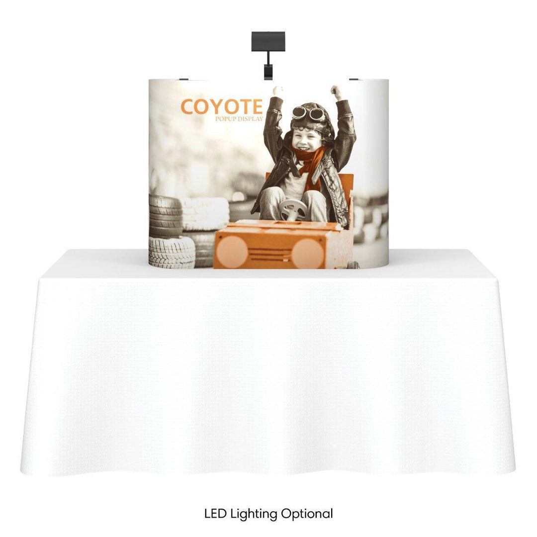 Coyote 4ft Straight Mural Tabletop Display - TradeShowPlus