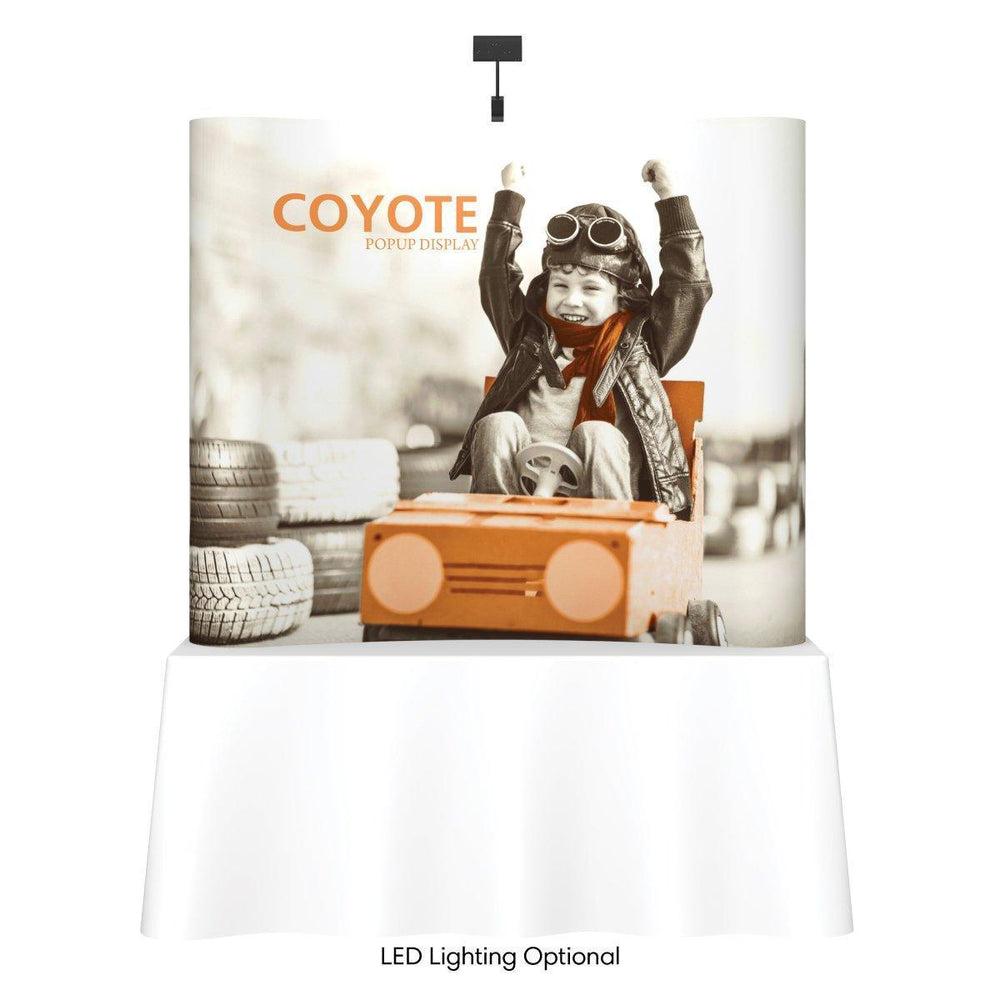 Coyote 6ft Curved Mural Tabletop Display - TradeShowPlus