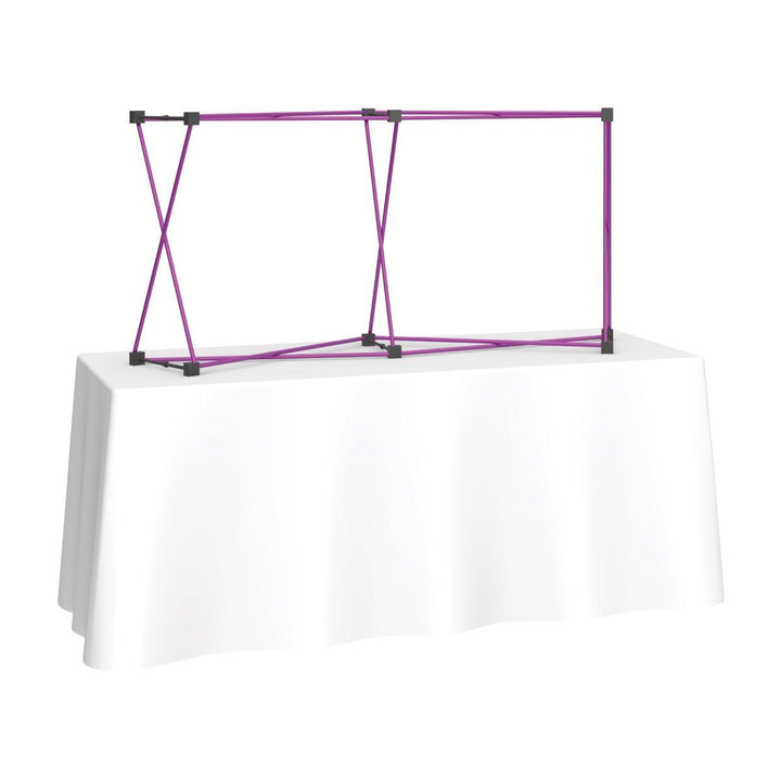 Coyote 6ft Short Curved Fabric Tabletop Display - TradeShowPlus