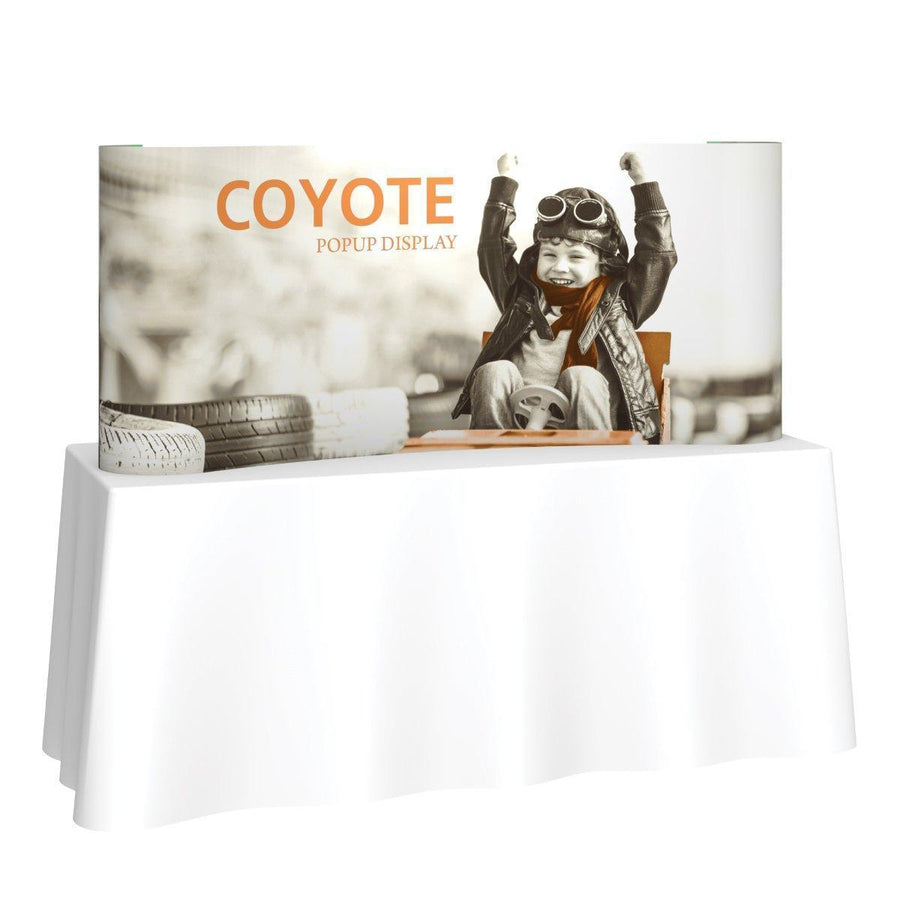 Coyote 6ft Short Curved Mural Tabletop (Graphics) - TradeShowPlus