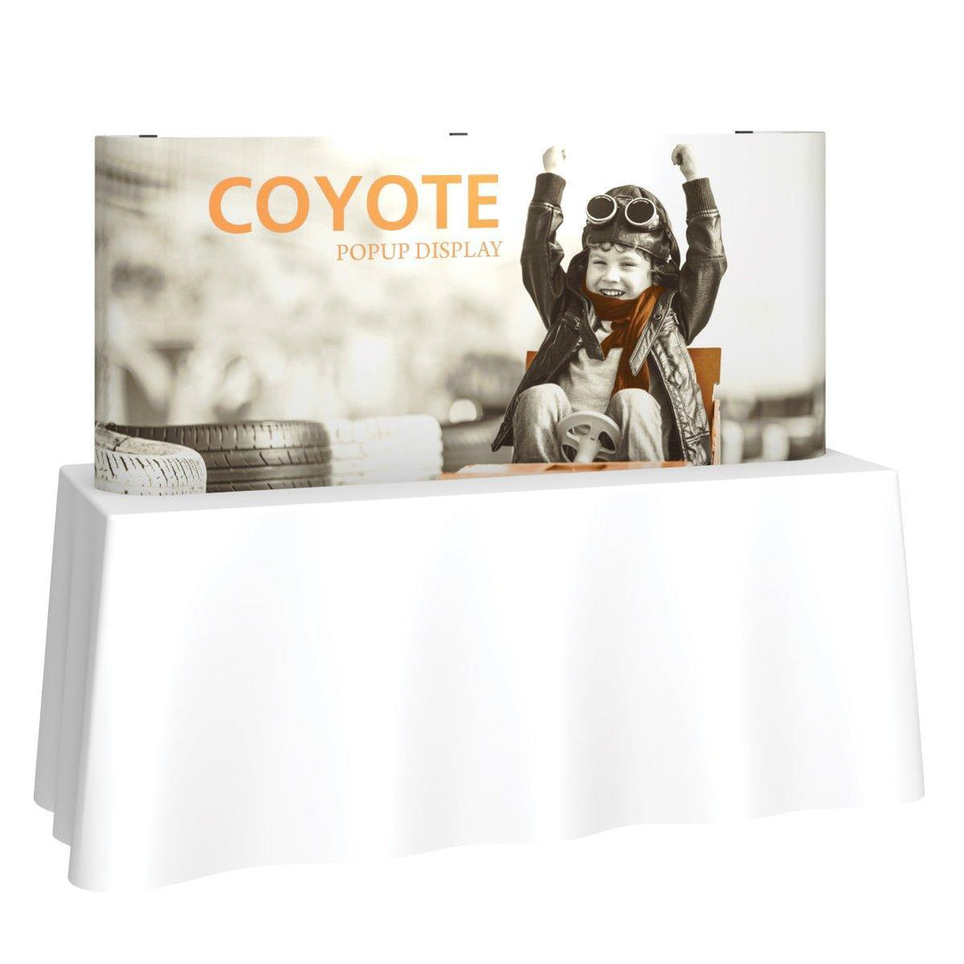 Coyote 6ft Short Straight Mural Tabletop (Graphics) - TradeShowPlus