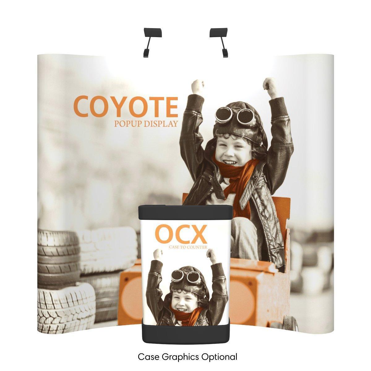 Coyote 8ft Curved Mural Fast Kit - TradeShowPlus