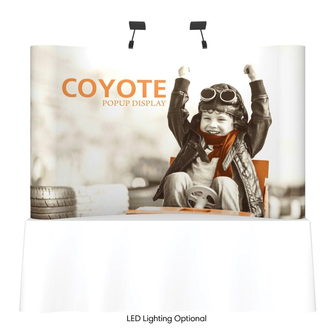 Coyote 8ft Curved Mural Tabletop Display - TradeShowPlus