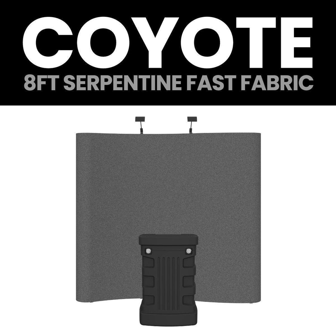 Coyote 8ft Serpentine Fabric Fast Kit - TradeShowPlus