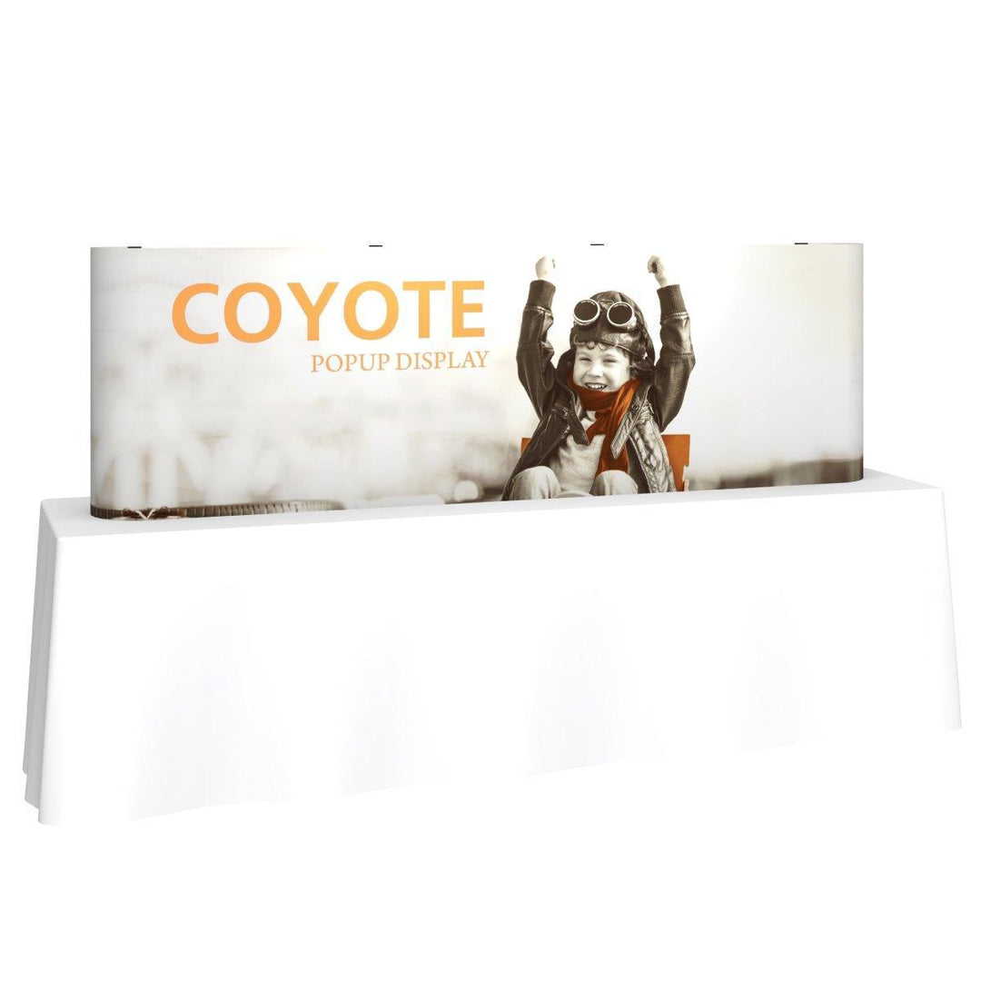 Coyote 8ft Short Straight Mural Tabletop (Graphics) - TradeShowPlus