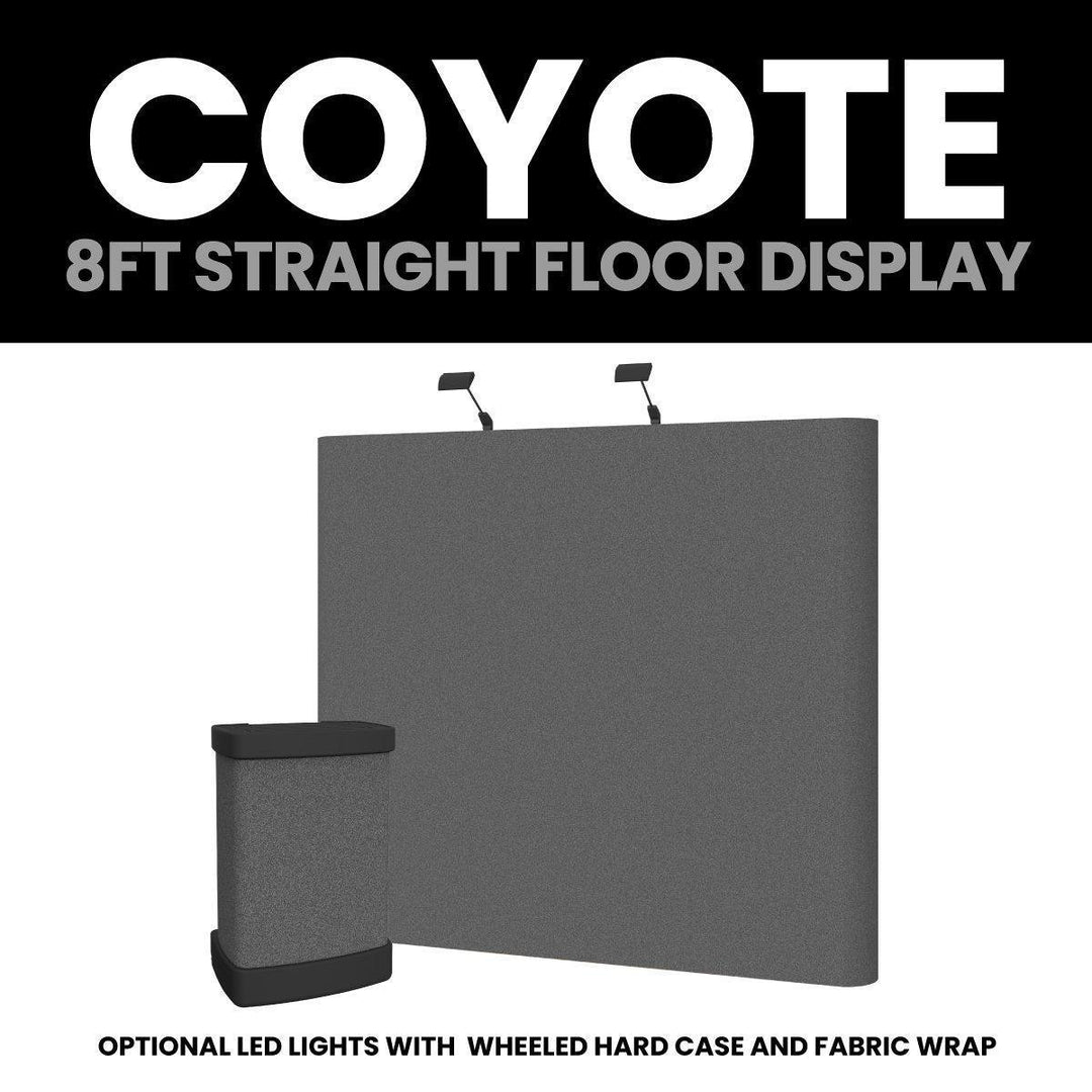 Coyote 8ft Straight Fabric Display - TradeShowPlus