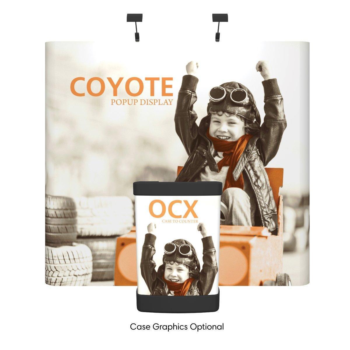 Coyote 8ft Straight Mural Fast Kit - TradeShowPlus