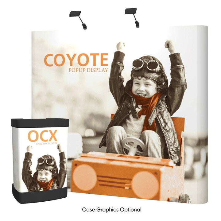 Coyote 8ft Straight Mural Fast Kit - TradeShowPlus