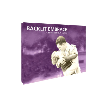Backlit fabric display with vintage couple image for trade show and exhibition promotion