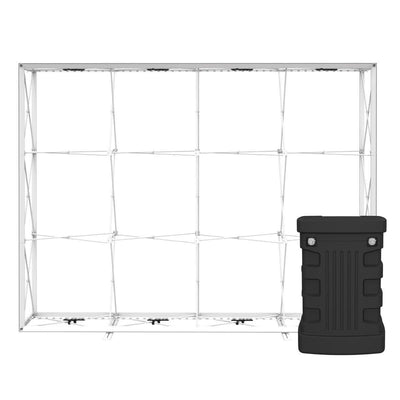 Backlit 10ft portable trade show display frame with black hard case for exhibitions and events