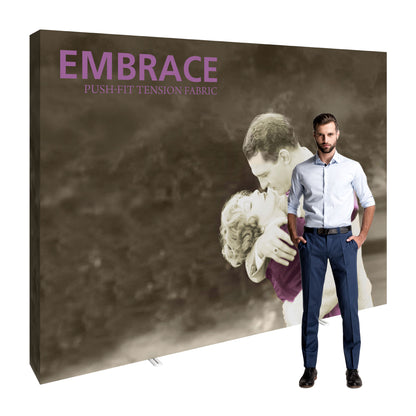 Large fabric display with romantic vintage image and text for trade shows and exhibitions