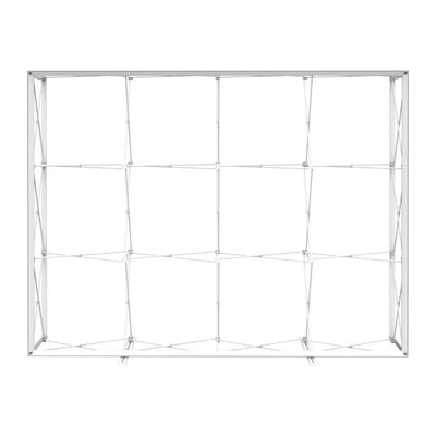 Collapsible frame structure for trade show displays and exhibition backdrops