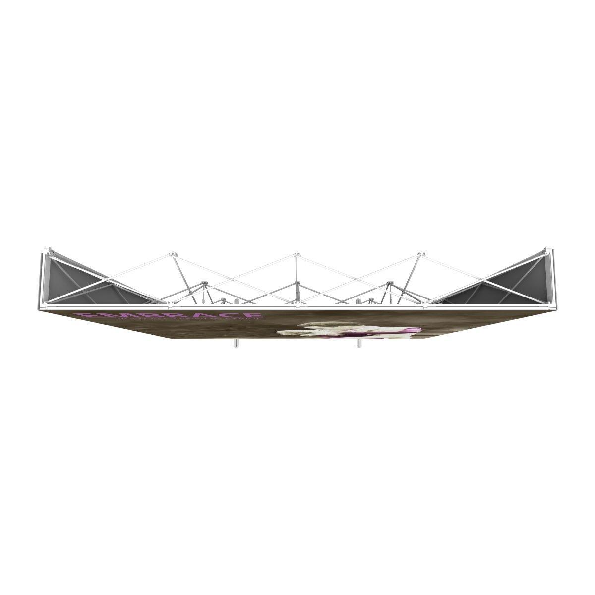 10ft fabric trade show display frame with graphic panel for exhibitions and special events