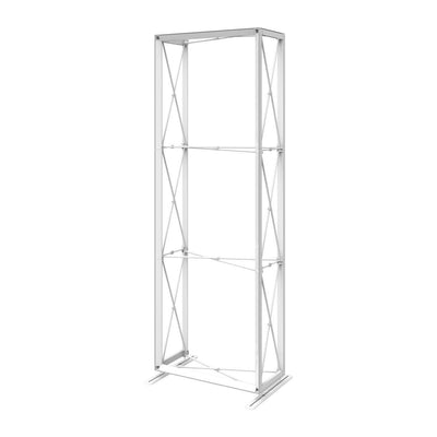 Tall collapsible metal frame stand for trade shows, exhibitions, and special events