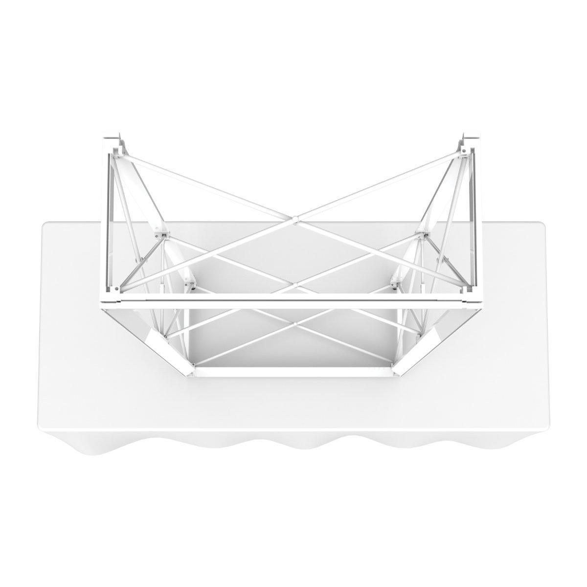 5ft extra tall tabletop display frame with sturdy crossbar support for trade shows and exhibitions