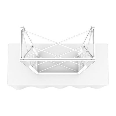 5ft extra tall tabletop display frame with sturdy crossbar support for trade shows and exhibitions