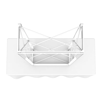 5ft extra tall tabletop display frame with sturdy crossbar support for trade shows and exhibitions