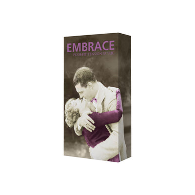 Embrace tabletop display with vintage couple image for trade show and event exhibition branding