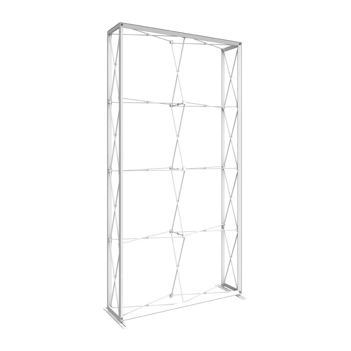 Tall collapsible frame display stand for trade shows, exhibitions, and special event graphics