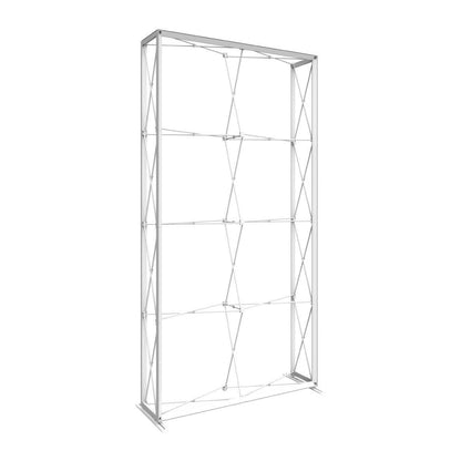 Tall collapsible frame display stand for trade shows, exhibitions, and special event graphics