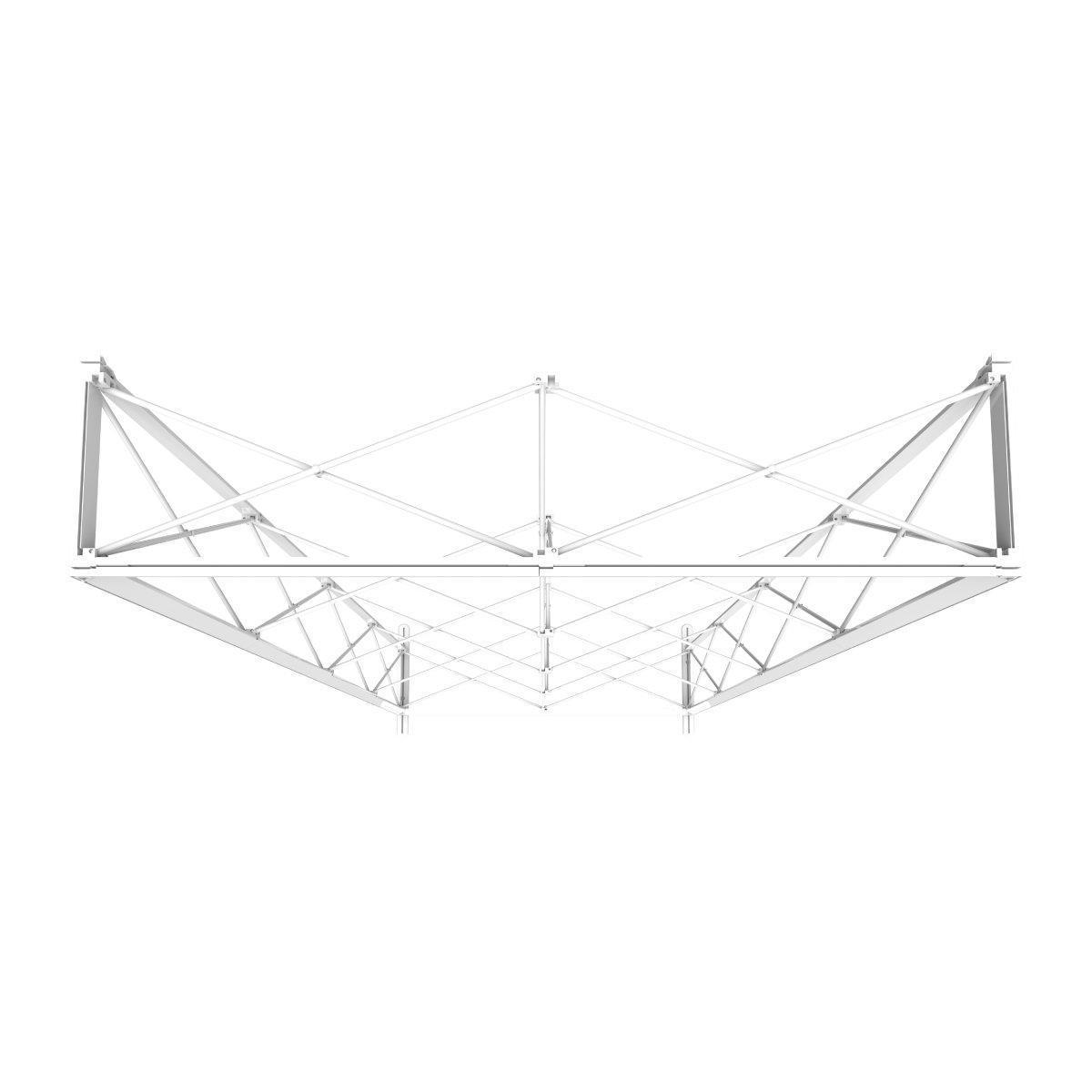 Extra tall tradeshow display frame with crossbar structure for exhibitions and special events