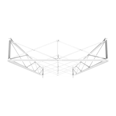 Extra tall tradeshow display frame with crossbar structure for exhibitions and special events