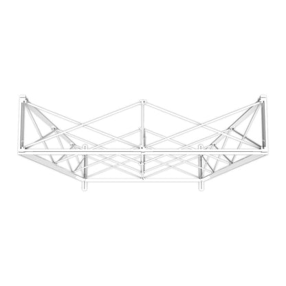 Trade show display frame structure with interconnected support bars for exhibitions and events