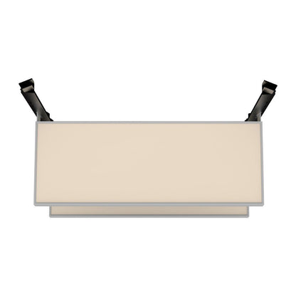 Double shelf kit for trade show booths and exhibition displays with mounting brackets