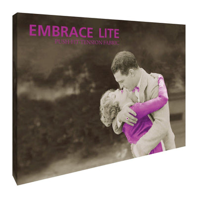 Embrace Lite push-fit tension fabric display for trade shows and exhibitions featuring vintage couple graphic