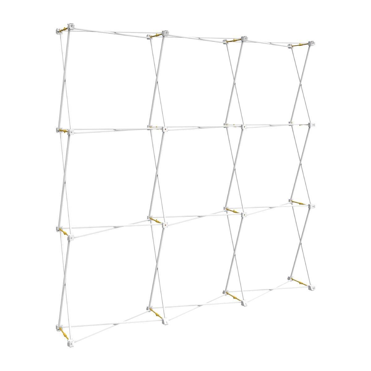 Collapsible trade show display frame for exhibitions and special event booth setups