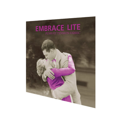 Embrace Lite push-fit tension fabric display featuring vintage couple image for trade shows and exhibitions