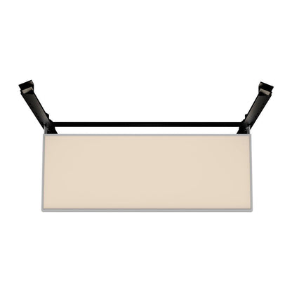 Single shelf display kit with mounting brackets for trade show and exhibition booth setups