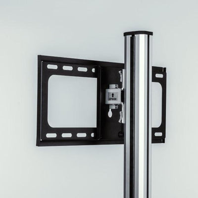 Adjustable monitor stand bracket for trade shows and exhibitions with vertical mounting pole