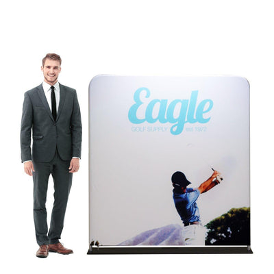 Trade show fabric display with golf-themed graphics for exhibitions and special events
