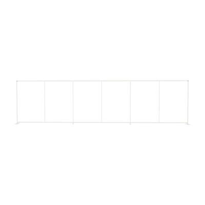 Long straight modular display frame for trade shows and special event exhibits