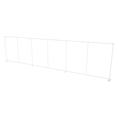 Long straight metal frame display stand for trade shows and exhibitions