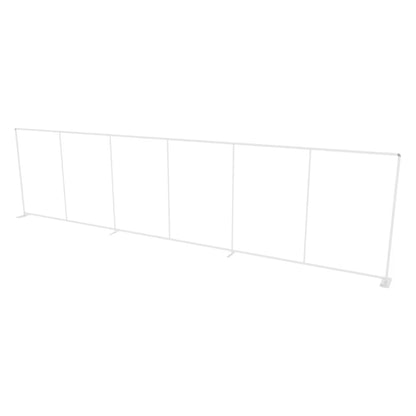 Long straight metal frame display stand for trade shows and exhibitions