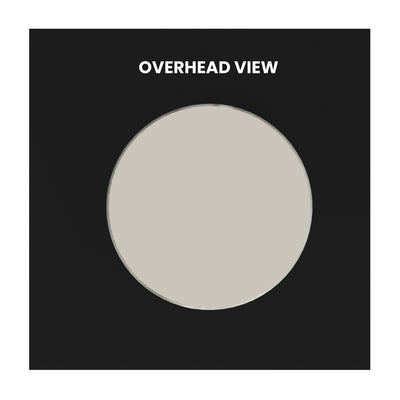 Overhead view of a large circular trade show tower for exhibitions and special events display