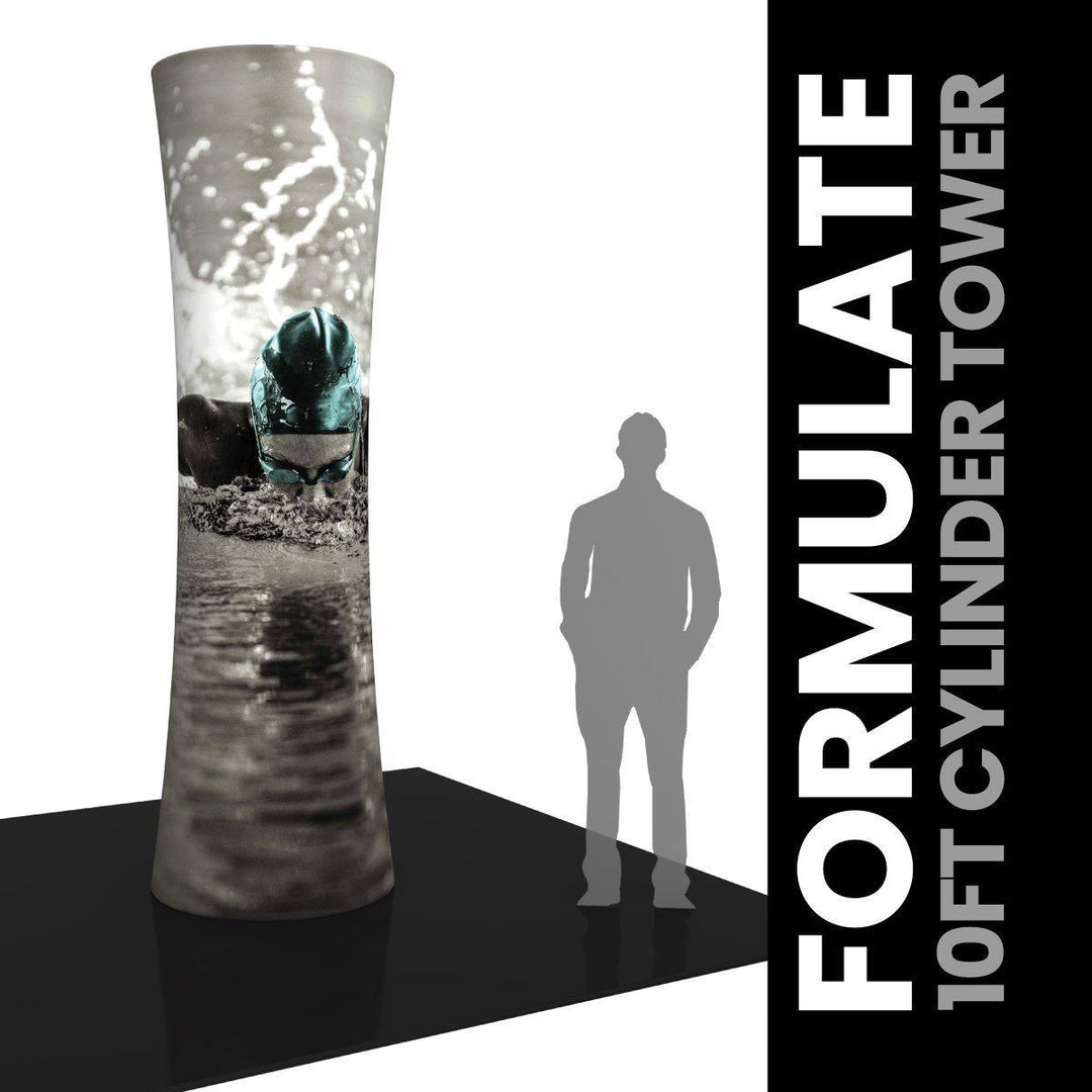 Formulate 10ft Cylinder Tower - TradeShowPlus