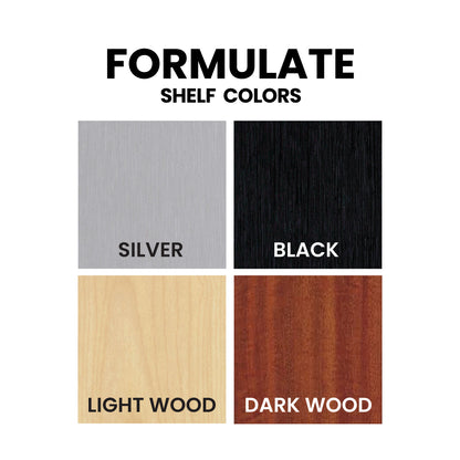 Sample swatches of formulate shelf finishes for trade shows and exhibitions