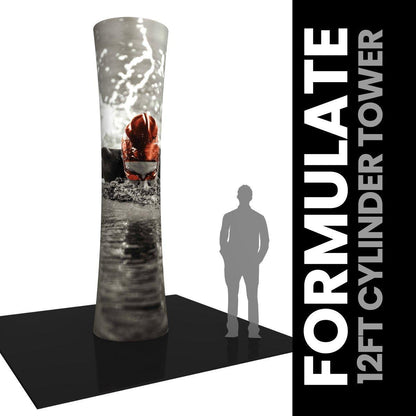 Formulate 12ft Cylinder Tower - TradeShowPlus