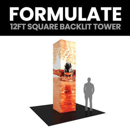 Formulate 12ft Square Backlit Tower - TradeShowPlus