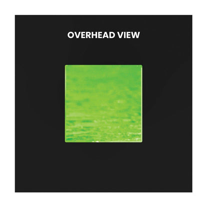 Overhead view of square backlit tower display designed for trade shows and special event exhibitions