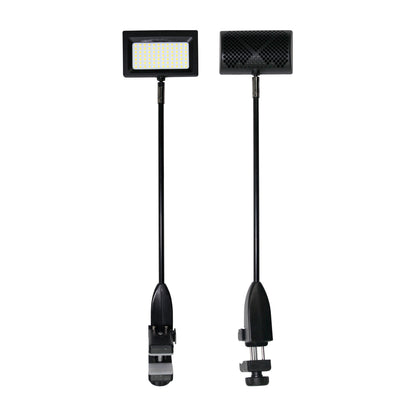 Adjustable LED clamp lights ideal for trade shows, exhibitions, and special event lighting
