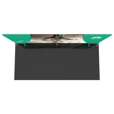 Large trade show backdrop with action sports graphics for exhibitions and special events