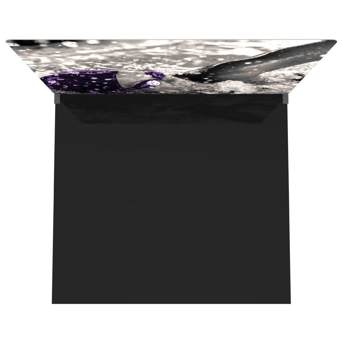 10ft straight fabric trade show display with swimmer graphic for exhibitions and events