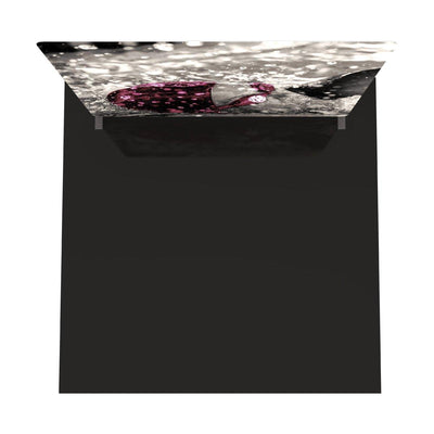 8ft straight fabric trade show display featuring dynamic swimmer graphic for exhibitions and events